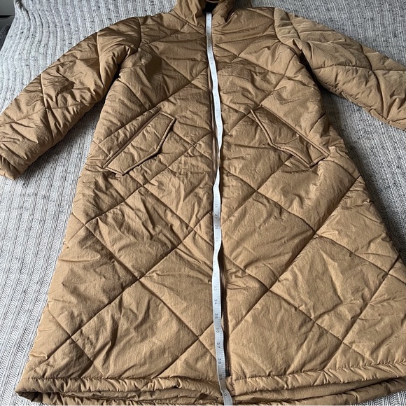 Selected Femme Long Quilted Oversized Hooded Coat - Picture 12 of 15